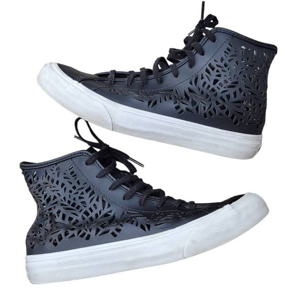 Vans Sk8-Hi Decon Leaves/Black Ankle-High Leather Sneaker Women's US 7.5 - Picture 1 of 8